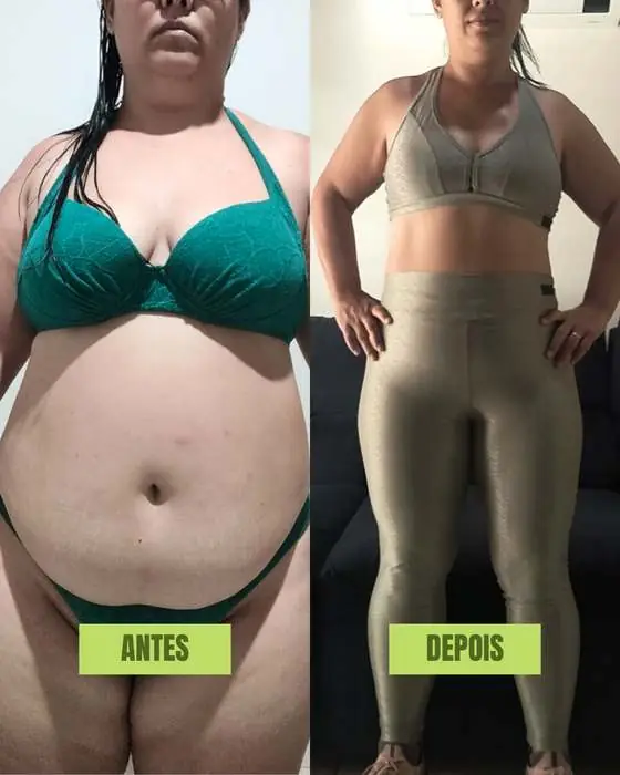 Antes e depois de aluna do metodo Lud Carnevale